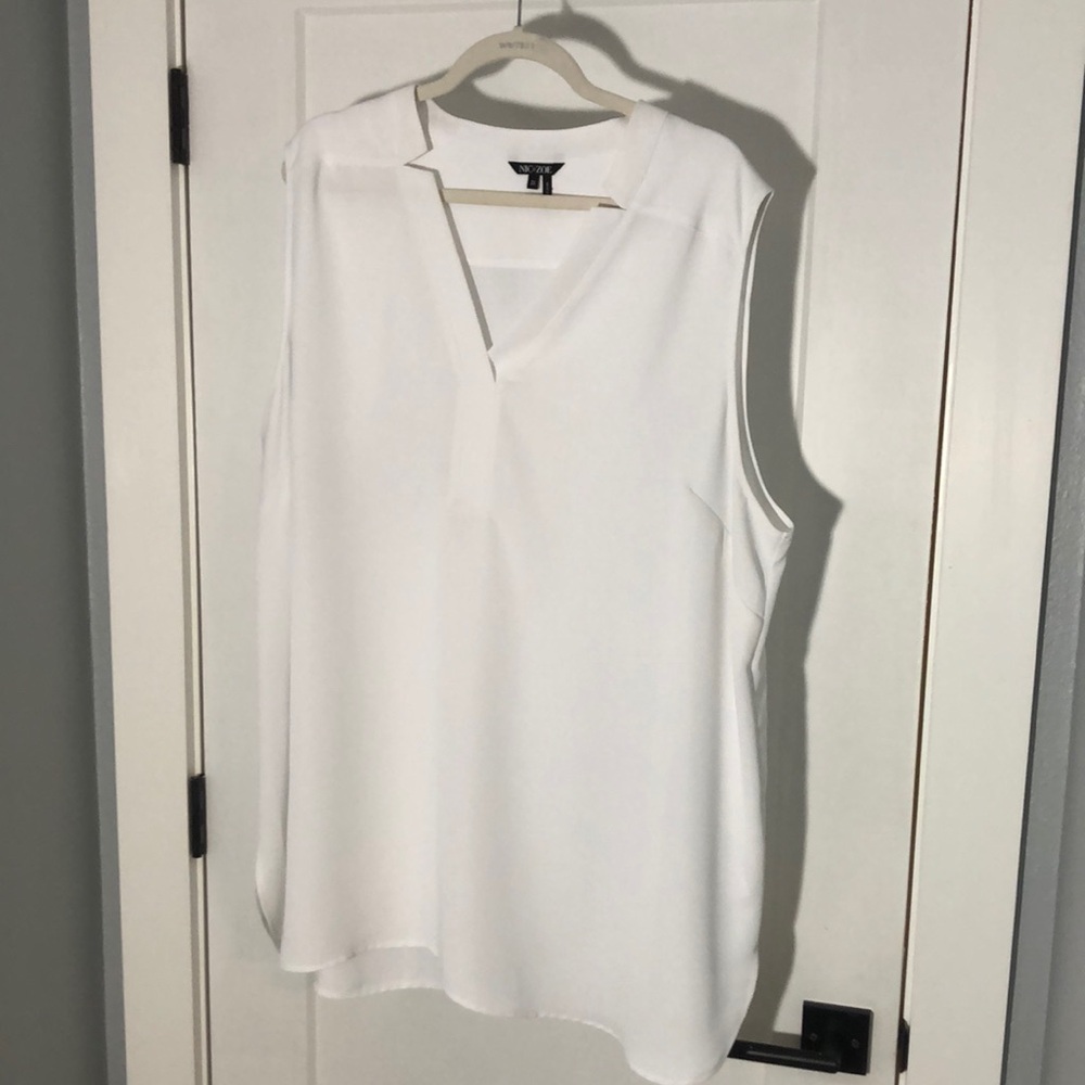Nic + Zoe Notch collar Tunic Length Blouse Size 2X